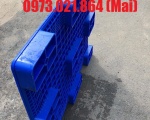 Pallet nhựa cũ kt 1200x1000x100mm màu xanh Long thành