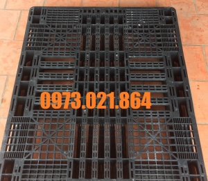 Pallet nhựa cũ kt 1100x1300x120mm Hàn Quốc màu đen